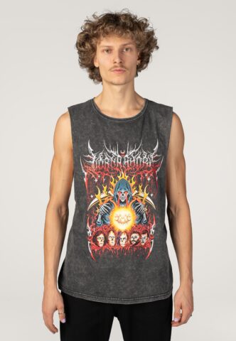 Lorna Shore – Summer 2026 Stone Washed – Tank – Grau – XL – 100% Baumwolle