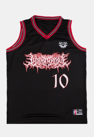 Lorna Shore – Red Outline Logo Mesh – Tank – Schwarz – S – 100% Polyester