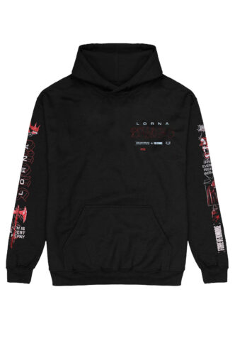 Lorna Shore – Red Skull – Hoodie – Schwarz – 3XL – 50% Baumwolle, 50% Polyester