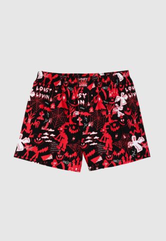 Lousy Livin – Halloween Black – Boxershorts – Schwarz – L – 100% Bio-Baumwolle