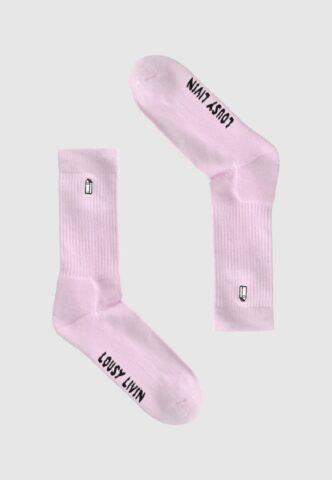 Lousy Livin – Street Court Sweet Dreams – Socken – Pink – L/XL – 80% Bio-Baumwolle, 18% Polyamid, 2% Elastan