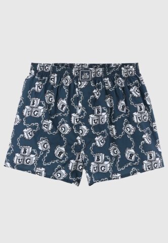 Lousy Livin – Bug Grey/Digital Print – Boxershorts – Blau – S – 100% Bio-Baumwolle