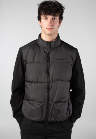 Lyle & Scott – Funnel Neck Hybrid – Jacke – Schwarz – M – 95% Baumwolle, 5% Elastan
