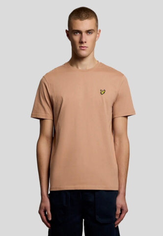 Lyle & Scott – Plain Barley – T-Shirt – Beige – M – 100% Baumwolle
