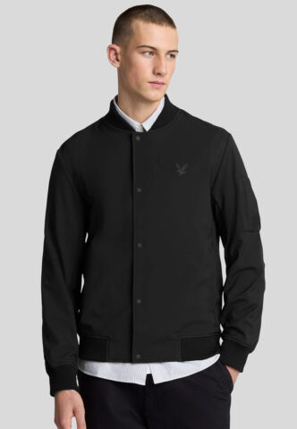Lyle & Scott – Softshell Bomber Jet Black – Jacke – Schwarz – L – 92% Polyester, 8% Elasthan