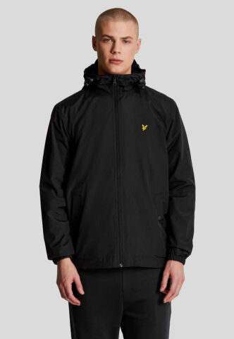Lyle & Scott – Zip Through Jet Black – Jacke – Schwarz – XXL – Außenmaterial: 100% Nylon; Innenfutter: 100% Polyester