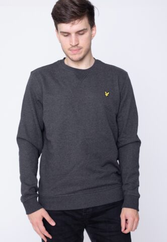 Lyle & Scott – Crew Neck Charcoal Marl – Sweater – Grau – XXL – 100% Baumwolle
