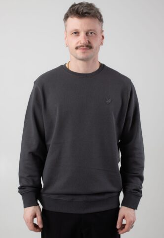 Lyle & Scott – Superfine Crew Neck Gunmetal – Sweater – Grau – XL – 100% Baumwolle