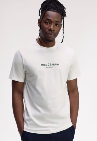 Fred Perry – Fred Perry Sportswear Snow White – T-Shirt – Weiß – S – 100% Baumwolle