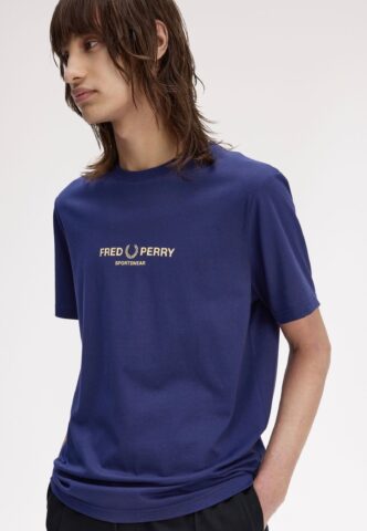 Fred Perry – Fred Perry Sportswear French Navy – T-Shirt – Blau – L – 100% Baumwolle