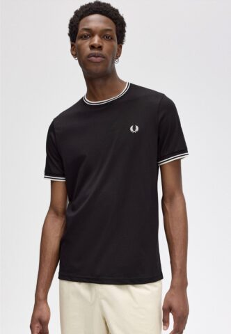 Fred Perry – Twin Tipped – T-Shirt – Schwarz – S – 100% Baumwolle