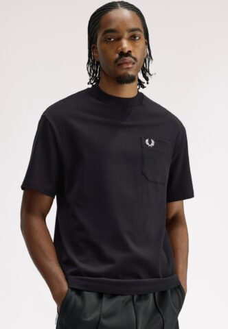 Fred Perry – Pocket Detail Black – T-Shirt – Schwarz – XXL – 100% Baumwolle