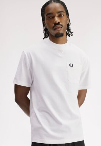 Fred Perry – Pocket Detail Snow White – T-Shirt – Weiß – XL – 100% Baumwolle
