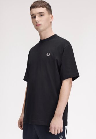 Fred Perry – Reflective Laurel Wreath Black – T-Shirt – Schwarz – S – 100% Baumwolle