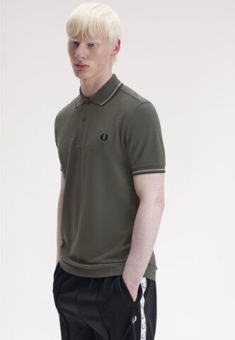 Fred Perry – Twin Tipped Field Green/Seagrass/Black – Polo – Grün – 3XL – 100% Baumwolle