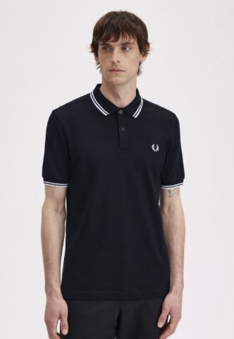 Fred Perry – Twin Tipped Fred Perry Black – Polo – Schwarz – XL – 100% Baumwolle