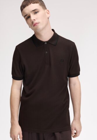 Fred Perry – Twin Tipped Rich Brown/Black/Black – Polo – Braun – XXL – 100% Baumwolle