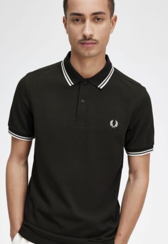 Fred Perry – Twin Tipped Night Green/Snow White – Polo – Grün – XL – 100% Baumwolle