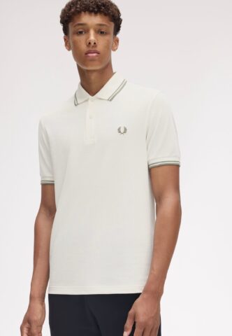 Fred Perry – Twin Tipped Lghecru/Olivmint – Polo – Beige – XL – 100% Baumwolle