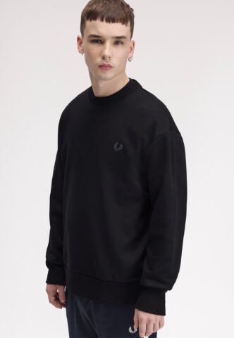 Fred Perry – Reflective Laurel Black – Sweater – Schwarz – XXL – 100% Baumwolle