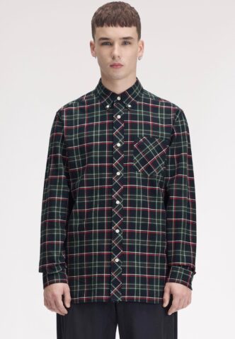 Fred Perry – Fred Perry Tartan – Hemd – Blau – XL – 100% Baumwolle