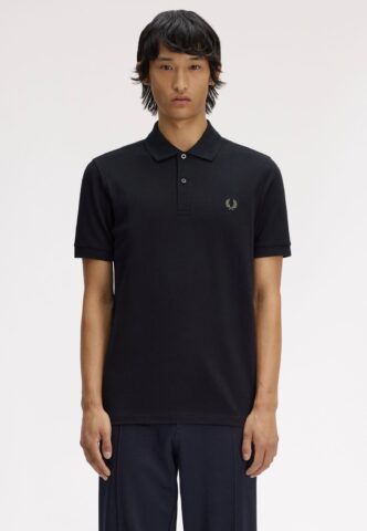 Fred Perry – The Fred Perry Black/Laurel Wreath Green – Polo – Schwarz – M – 100% Baumwolle