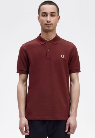 Fred Perry – Plain Oxblood – Polo – Weinrot – M – 100% Baumwolle