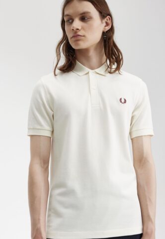 Fred Perry – Plain Fred Perry Ecru/Oxblood – Polo – Beige – XL – 100% Baumwolle