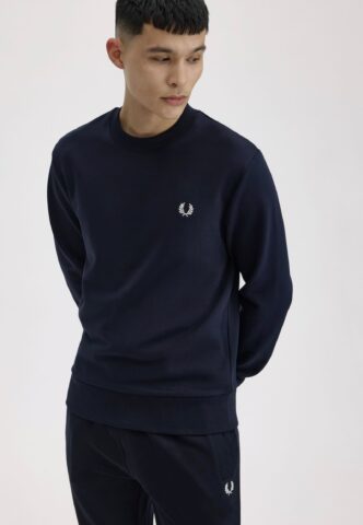 Fred Perry – Crew Navy – Sweater – Blau – S – 75% Baumwolle, 25% Polyester