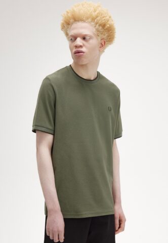 Fred Perry – Crepe Pique Laurel Wreath Green – T-Shirt – Grün – S – 100% Baumwolle