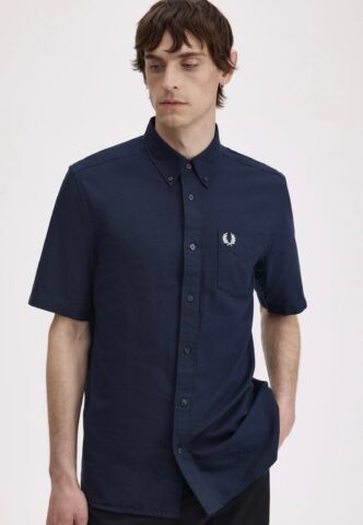 Fred Perry – Oxford Shirt Navy – Hemd – gid://shopify/Metaobject/122014793965 – M – 100% Baumwolle