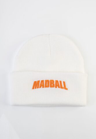 Madball – Orange Logo White – Long Beanie – Weiß – Onesize – 100% Polyacryl