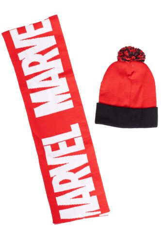 Marvel Comics – Logo – Geschenk Set – Rot – Onesize – 100% Polyacryl