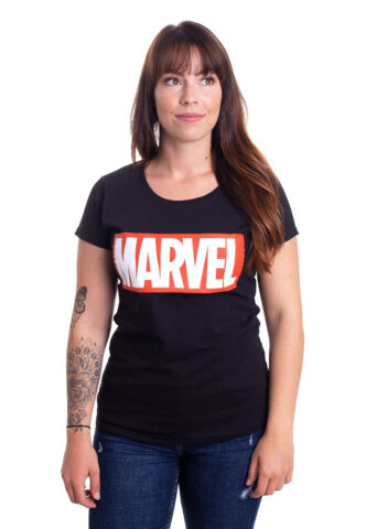 Marvel Comics – Logo – Girly – Schwarz – XL – 100% Baumwolle