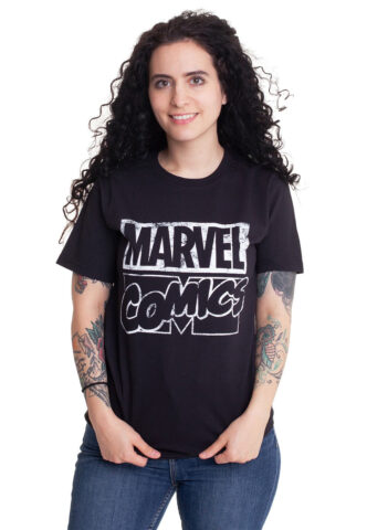 Marvel Comics – Comics Logo – T-Shirt – Schwarz – M – 100% Baumwolle