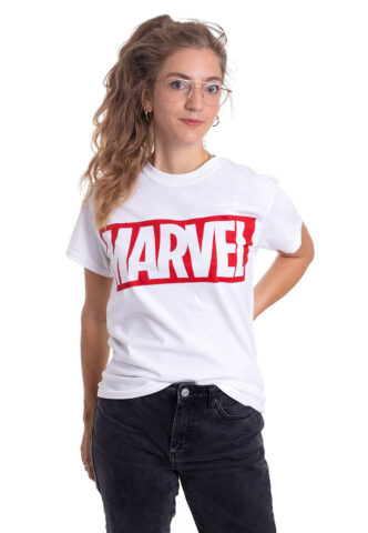 Marvel Comics – Simple Logo White – T-Shirt – Weiß – S – 100% Baumwolle