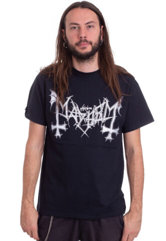 Mayhem – Distressed Logo – T-Shirt – Schwarz – L – 100% Baumwolle