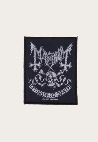 Mayhem – Skull Omega – Aufnäher – Schwarz – Onesize – 100% Polyester