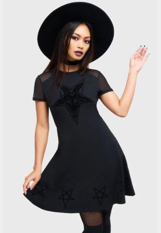 Killstar – Mephistar – Kleid – Schwarz – XS – 95% Baumwolle, 5% Elastan