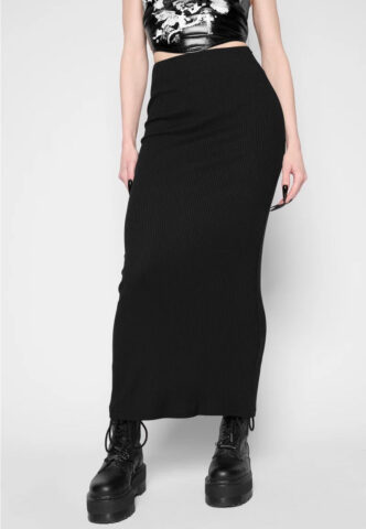 Mary Wyatt – Aiden Midi Black – Rock – Schwarz – Medium – 67% Polyester, 15% Viskose, 13% Baumwolle, 5% Elastan