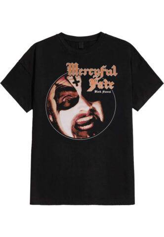 Mercyful Fate – Black Funeral Cover – T-Shirt – Schwarz – S – 100% Baumwolle