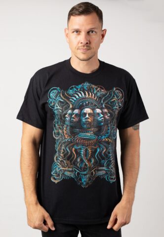 Meshuggah – 5 Faces – T-Shirt – Schwarz – L – 100% Baumwolle