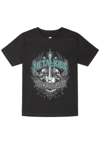 Metal Kids – Born To Be Wild Kids – T-Shirt – Schwarz – 104 – 100% Bio-Baumwolle
