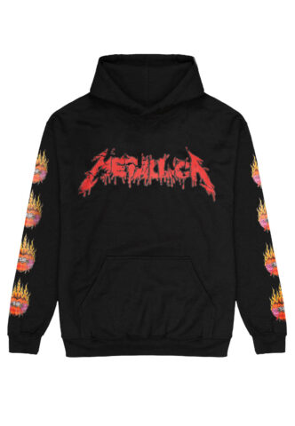 Metallica – Flower Skull Backprint – Hoodie – Schwarz – XXL – 80% Baumwolle, 20% Polyester