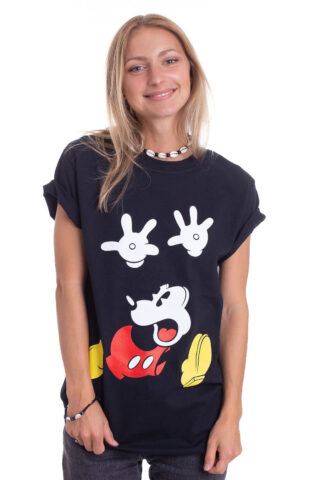 Mickey Mouse – Panic Face – T-Shirt – Schwarz – S – 100% Baumwolle