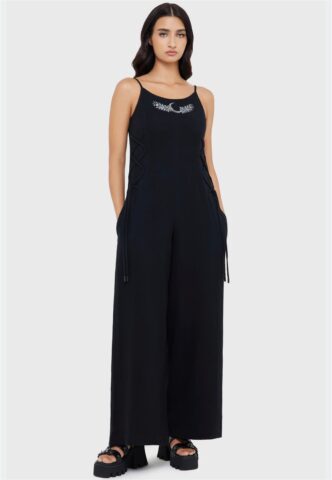 Killstar – Moonlight Fang – Jumpsuit – Schwarz – S – 100% Baumwolle