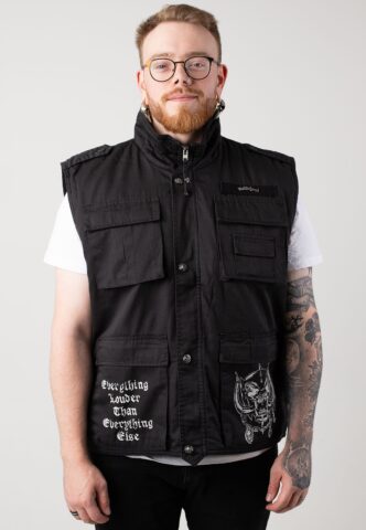 Brandit x Motörhead – Ranger – Weste – Schwarz – M – 80% Polyester, 20% Baumwolle