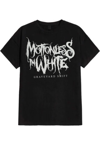 Motionless In White – Graveyard Shift Logo – T-Shirt – Schwarz – S – 100% Baumwolle