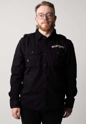 Brandit x Motörhead – Vintage – Hemd – Schwarz – S – 100% Baumwolle