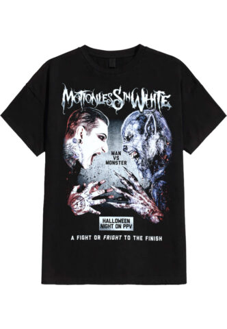 Motionless In White – Man Vs Monster – T-Shirt – Schwarz – M – 100% Baumwolle